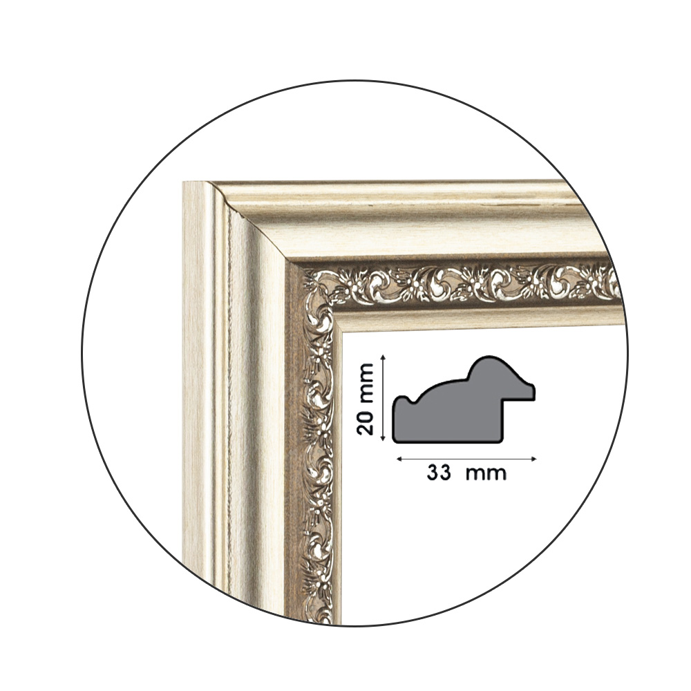 Ramă Silver Marrone | 3,3 cm